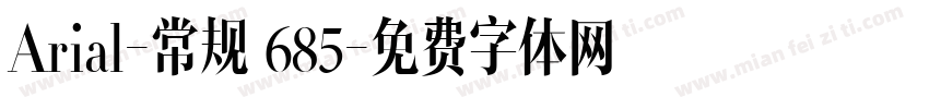 Arial-常规 685字体转换